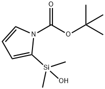 1-BOC-2-(ヒドロキシジメチルシリル)ピロール 化学構造式