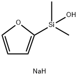 2-フリルジメチルシラノールナトリウム塩 化学構造式