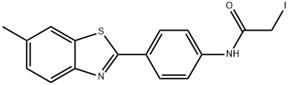 2-[(4-碘乙酰胺)苯基]-6-甲基苯并噻唑, 87992-62-9, 结构式