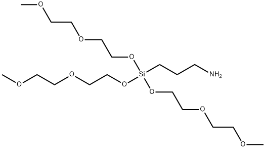 3-氨丙基三(甲氧基乙氧基乙氧基)硅烷, 87994-64-7, 结构式