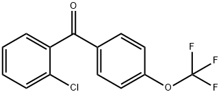 (2-クロロフェニル)[4-(トリフルオロメトキシ)フェニル]メタノン 化学構造式