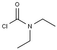 ジエチルカルバミン酸 クロリド 化学構造式