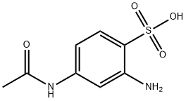 4-アセトアミド-2-アミノベンゼンスルホン酸水和物 化学構造式