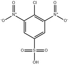 4-クロロ-3,5-ジニトロベンゼンスルホン酸 化学構造式