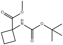 CYCLOBUTANECARBOXYLIC ACID, 1-[[(1,1-DIMETHYLETHOXY)CARBONYL]AMINO]-, METHYL ESTER, 880166-10-9, 结构式