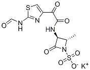 potassium (2S-trans)-3-[[[2-(formylamino)thiazol-4-yl]oxoacetyl]amino]-2-methyl-4-oxoazetidine-1-sulphonate Structure