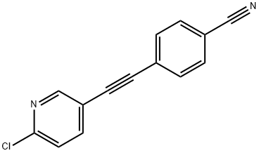 4-(6-chloropyridine-3-ylethynyl)benzonitrile Structure