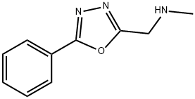 N-メチル-1-(5-フェニル-1,3,4-オキサジアゾール-2-イル)メタンアミン 化学構造式