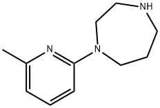 1-(6-メチル-2-ピリジル)ホモピペラジン 化学構造式