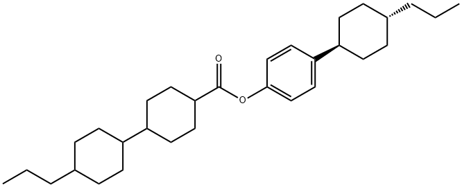 4-(trans-4-Propylcyclohexyl)phenyl-trans-(4-propylcyclohexyl)cyclohexanecarboxylate Struktur