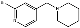 2-BROMO-4-(1-PIPERIDINOMETHYL)PYRIDINE Struktur