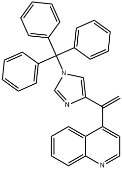 Quinoline,  4-[1-[1-(triphenylmethyl)-1H-imidazol-4-yl]ethenyl]- Structure