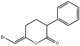 3-phenyl-6-bromomethylenetetrahydropyran-2-one 结构式