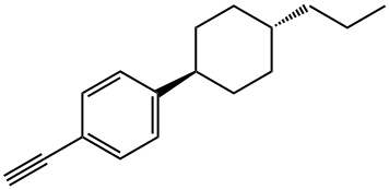 4-(反式-4-丙基环己基)苯乙炔, 88074-73-1, 结构式
