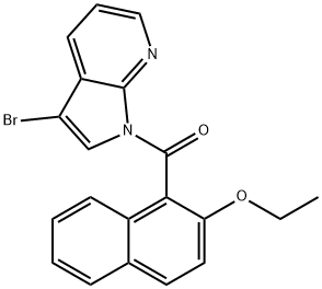 3-BROMO-1-(2-ETHOXY NAPHTHOYL)-7-AZAINDOLE Struktur