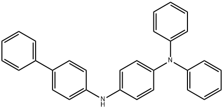 N-双苯基-4-N',N'-二苯基-1,4-二苯胺 结构式