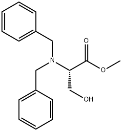 N,N-ジベンジル-L-セリンメチル 化学構造式