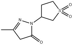 2,4-二氢-5-甲基-2-(四氢-1,1-二氧化-3-噻吩基)-3H-吡唑-3-酮 结构式