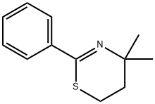 5,6-ジヒドロ-4,4-ジメチル-2-フェニル-4H-1,3-チアジン 化学構造式