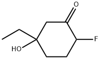 Cyclohexanone,  5-ethyl-2-fluoro-5-hydroxy- Structure