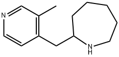 ヘキサヒドロ-2-[(3-メチル-4-ピリジニル)メチル]-1H-アゼピン 化学構造式