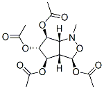 1H-Cyclopentcisoxazole-3,4,5,6-tetrol, hexahydro-1-methyl-, tetraacetate (ester), 3R-(3.alpha.,3a.alpha.,4.alpha.,5.beta.,6.alpha.,6a.alpha.)- Structure