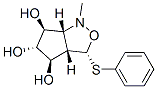 1H-Cyclopentcisoxazole-4,5,6-triol, hexahydro-1-methyl-3-(phenylthio)-, 3R-(3.alpha.,3a.beta.,4.beta.,5.alpha.,6.beta.,6a.beta.)- Struktur