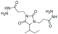 4-(1-メチルプロピル)-2,5-ジオキソ-1,3-イミダゾリジンジプロパン酸ジヒドラジド 化学構造式