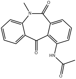 N-(6,11-dihydro-5-methyl-6,11-dioxo-5H-dibenz[b,e]azepin-10-yl)acetamide, 88124-26-9, 结构式