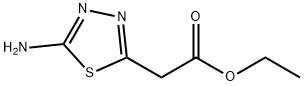 (5-アミノ-1,3,4-チアジアゾール-2-イル)酢酸エチル 化学構造式