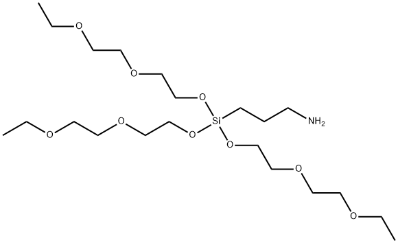 10,10-bis[2-(2-ethoxyethoxy)ethoxy]-3,6,9-trioxa-10-silatridecan-13-amine Struktur