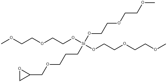9-[2-(2-methoxyethoxy)ethoxy]-9-[3-(oxiranylmethoxy)propyl]-2,5,8,10,13,16-hexaoxa-9-silaheptadecane Struktur
