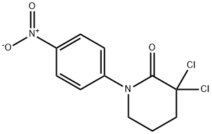 3,3-二氯-1-(4-硝基苯基)-2-哌啶酮,881386-01-2,结构式