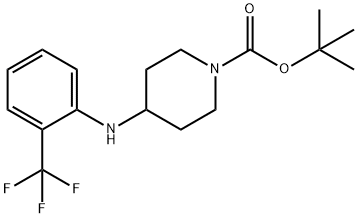 4-((2-(三氟甲基)苯基)氨基)哌啶-1-羧酸叔丁酯, 881391-34-0, 结构式