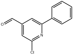 6-苯基-2-氯吡啶-4-醛, 881402-38-6, 结构式