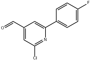 2-CHLORO-6-(4-FLUOROPHENYL)PYRIDINE-4-CARBALDEHYDE,881402-42-2,结构式