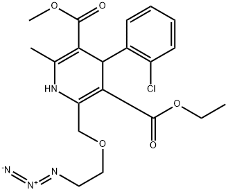 2-[(2-AZIDOETHOXY)METHYL]-4-(2-CHLOROPHENYL)-3-ETHOXYCARBONYL-5-METHOXYCARBONYL)-6-METHYL-1,4-DIHYDROPYRIDINE Struktur