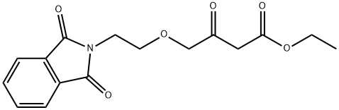 乙基-4-(2-邻苯二甲酰亚胺基乙氧基)乙酰乙酸乙酯, 88150-75-8, 结构式