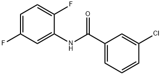 3-クロロ-N-(2,5-ジフルオロフェニル)ベンズアミド 化学構造式