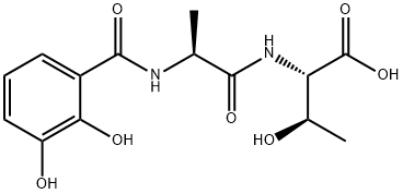 N-[N-(2,3-ジヒドロキシベンゾイル)-L-アラニル]-L-トレオニン 化学構造式
