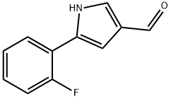 5-(2-フルオロフェニル)ピロール-3-カルボキシアルデヒド 化学構造式