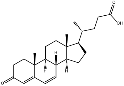 3-氧代-4,6-胆碱-24-油酸, 88179-71-9, 结构式
