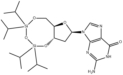3',5'-O-[Tetrakis(1-Methylethyl)-1,3-disiloxanediyl]-guanosine Structure