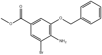 3-苄氧基-4-氨基-5-溴苯甲酸甲酯, 881909-58-6, 结构式