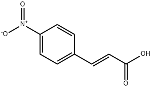 (E)-3-(4-ニトロフェニル)プロペン酸 化学構造式