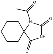 1-アセチル-1,3-ジアザスピロ[4.5]デカン-2,4-ジオン 化学構造式