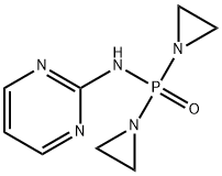 P,P-ビス(アジリジン-1-イル)-N-(ピリミジン-2-イル)ホスフィンアミド 化学構造式