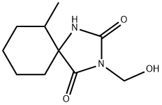 3-(Hydroxymethyl)-6-methyl-1,3-diazaspiro[4.5]decane-2,4-dione 结构式