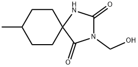 3-(ヒドロキシメチル)-8-メチル-1,3-ジアザスピロ[4.5]デカン-2,4-ジオン 化学構造式