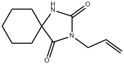 3-アリル-1,3-ジアザスピロ[4.5]デカン-2,4-ジオン 化学構造式